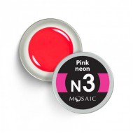 Mosaic N3 Pink neon vitrāža gēla krāsa 5 ml