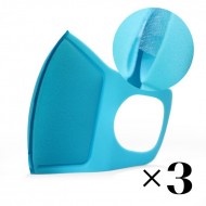 Reusable mask with filter Blue x 3 pcs